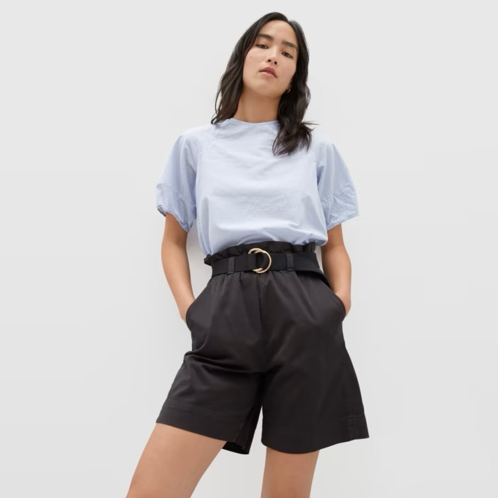Everlane The Paperbag Short in Black